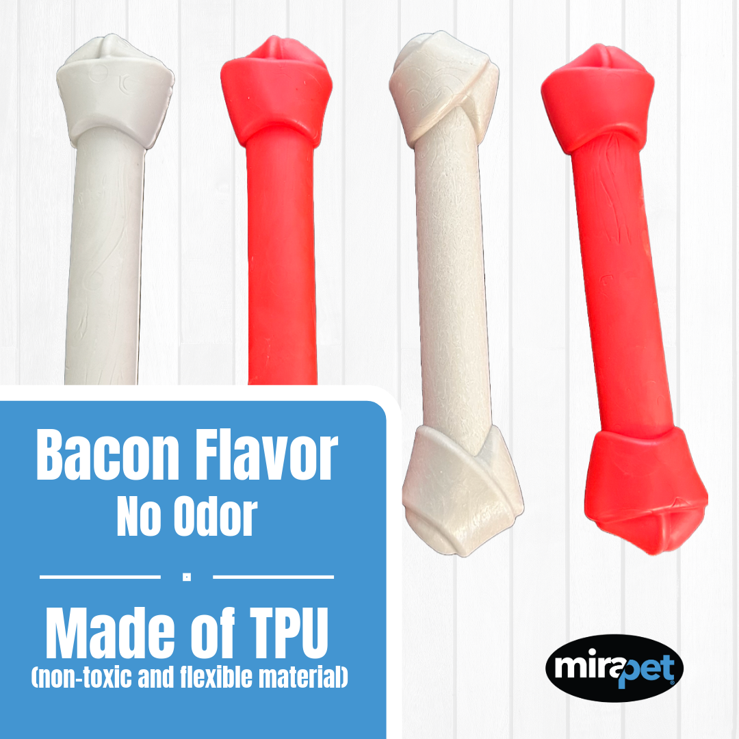9" Flexible Dog Chew- Made in USA, Bacon Flavor No Odor